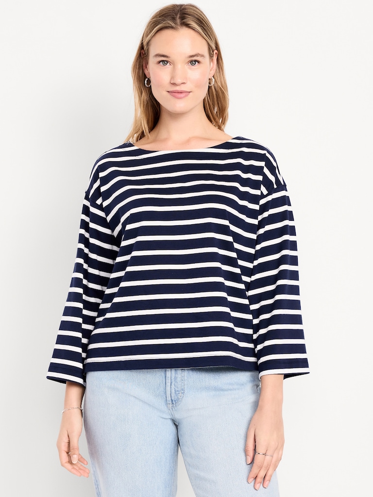 Long-Sleeve Mariner Loose T-Shirt