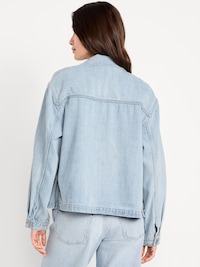 Cropped Denim Chore Jacket