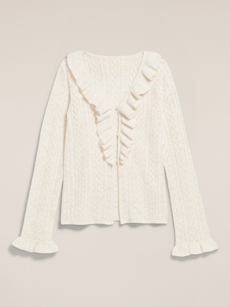 Old Navy x Anna Sui Ruffle Cardigan Sweater