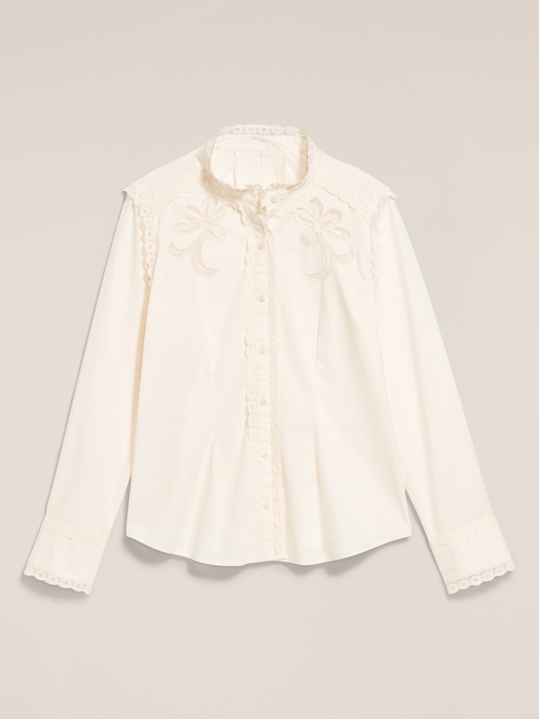 Old Navy x Anna Sui Button-Down Applique Top