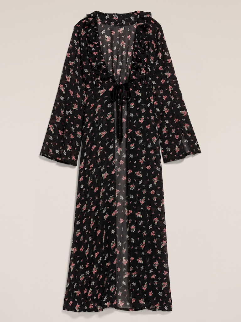 Old Navy x Anna Sui Chiffon Tie-Front Duster