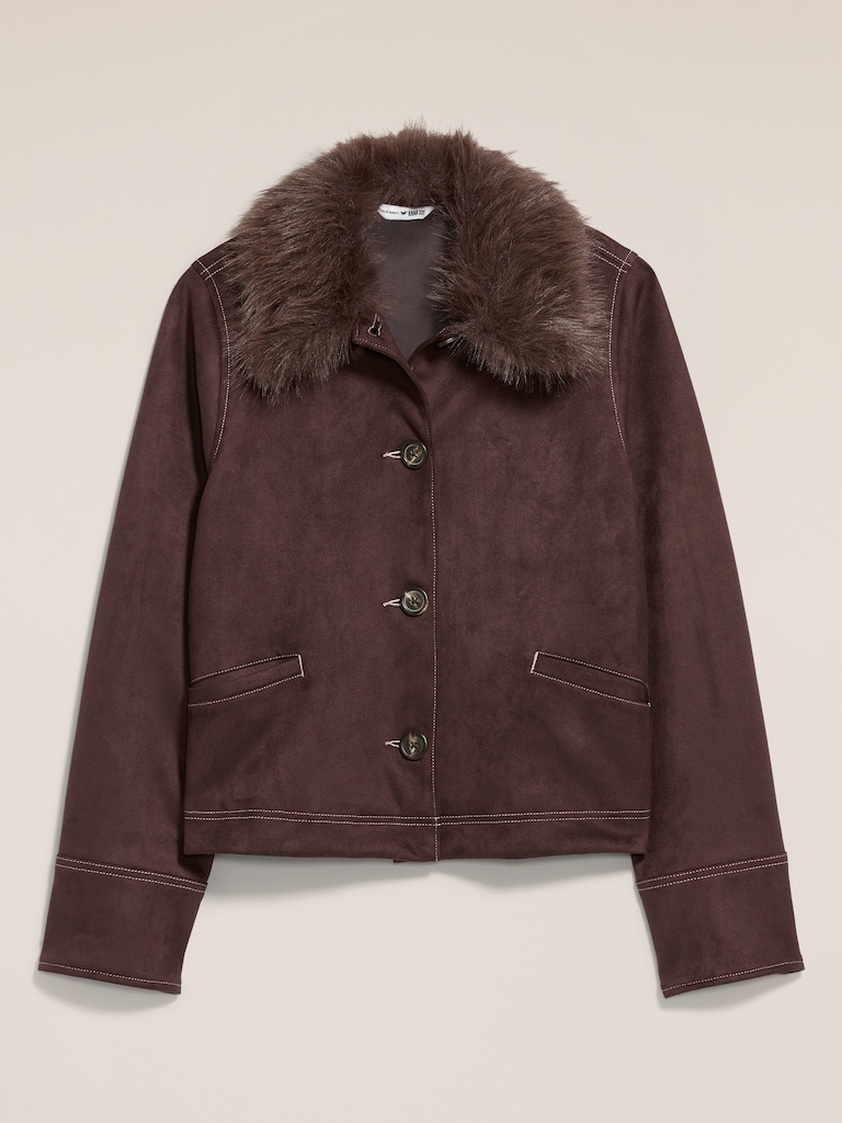 Old Navy x Anna Sui Vegan Suede Boxy Jacket