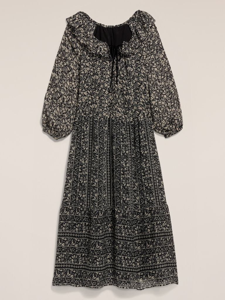 Old Navy x Anna Sui Tiered Ruffle Maxi Dress