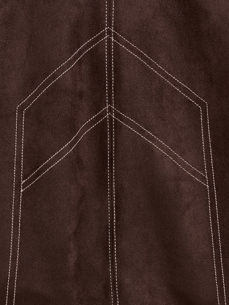 Old Navy x Anna Sui Vegan Suede Seamed Mini Skirt