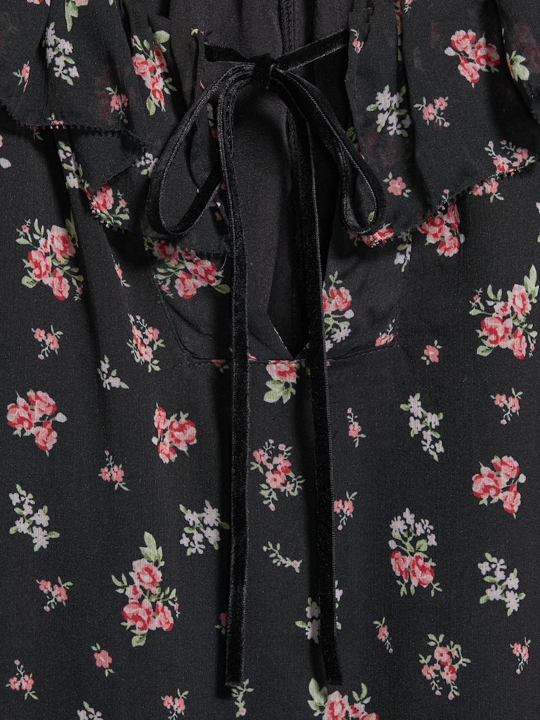 Old Navy x Anna Sui Chiffon Tiered Ruffle Mini Dress