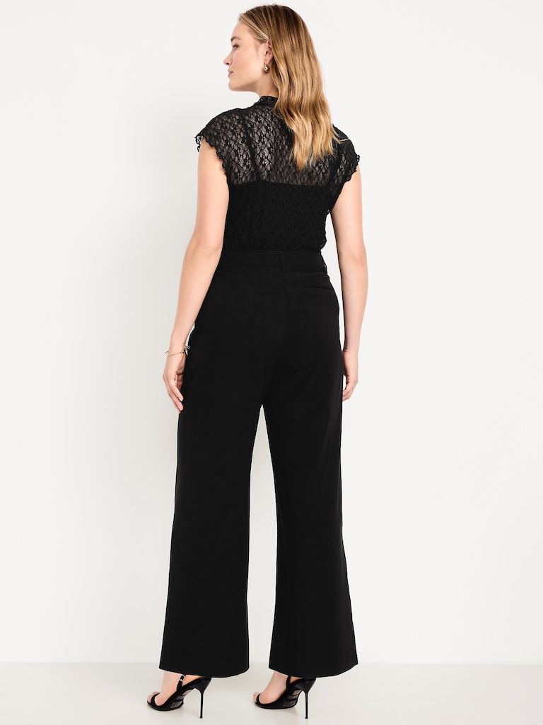 Extra High-Waisted Drapey Trouser Super Wide-Leg Pants
