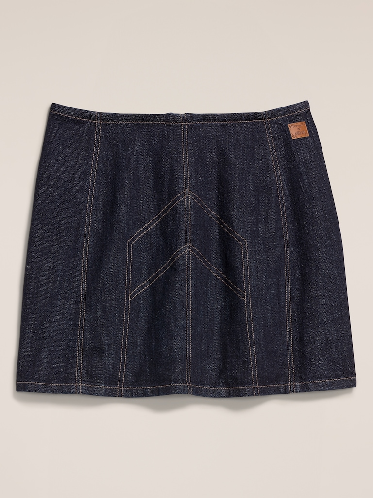 Old Navy x Anna Sui Denim Seamed Mini Skirt