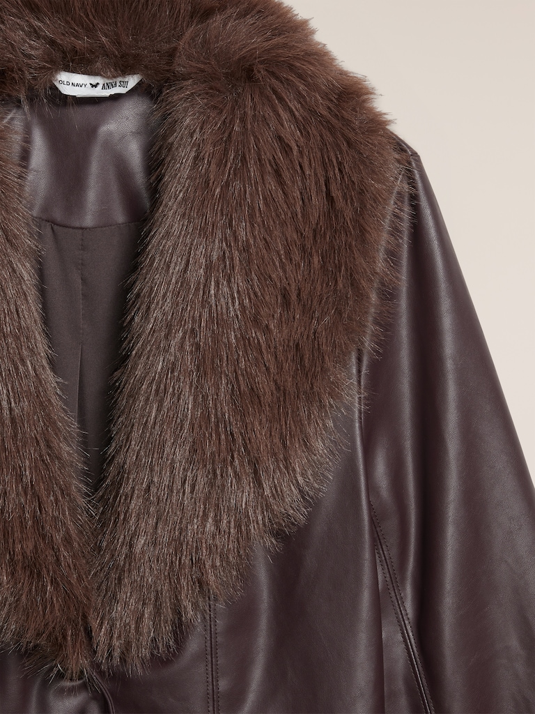Old Navy x Anna Sui Vegan Leather Coat