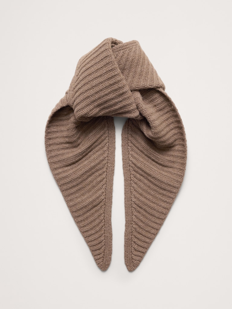 Merino-Cotton Triangle Scarf