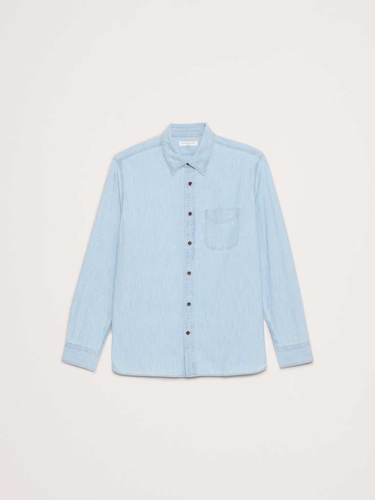 Standard-Fit Chambray Shirt