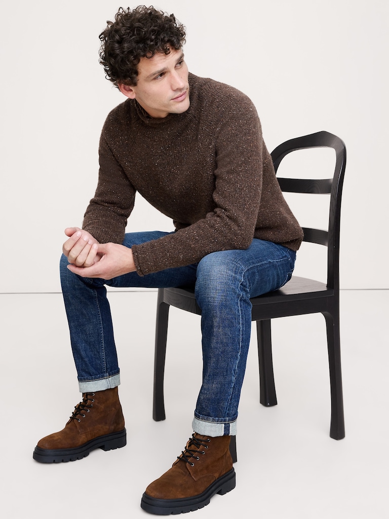 Italian Suede Combat Boot