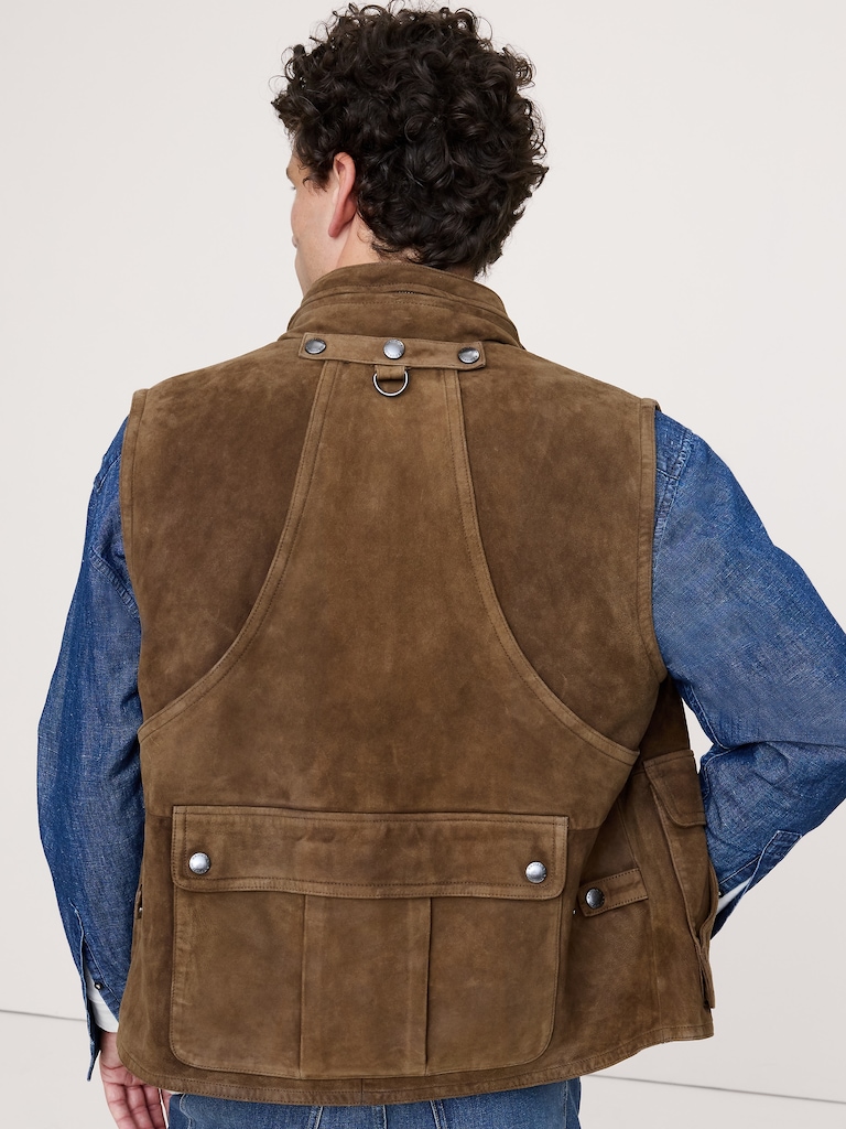 Suede Photojournalist Vest