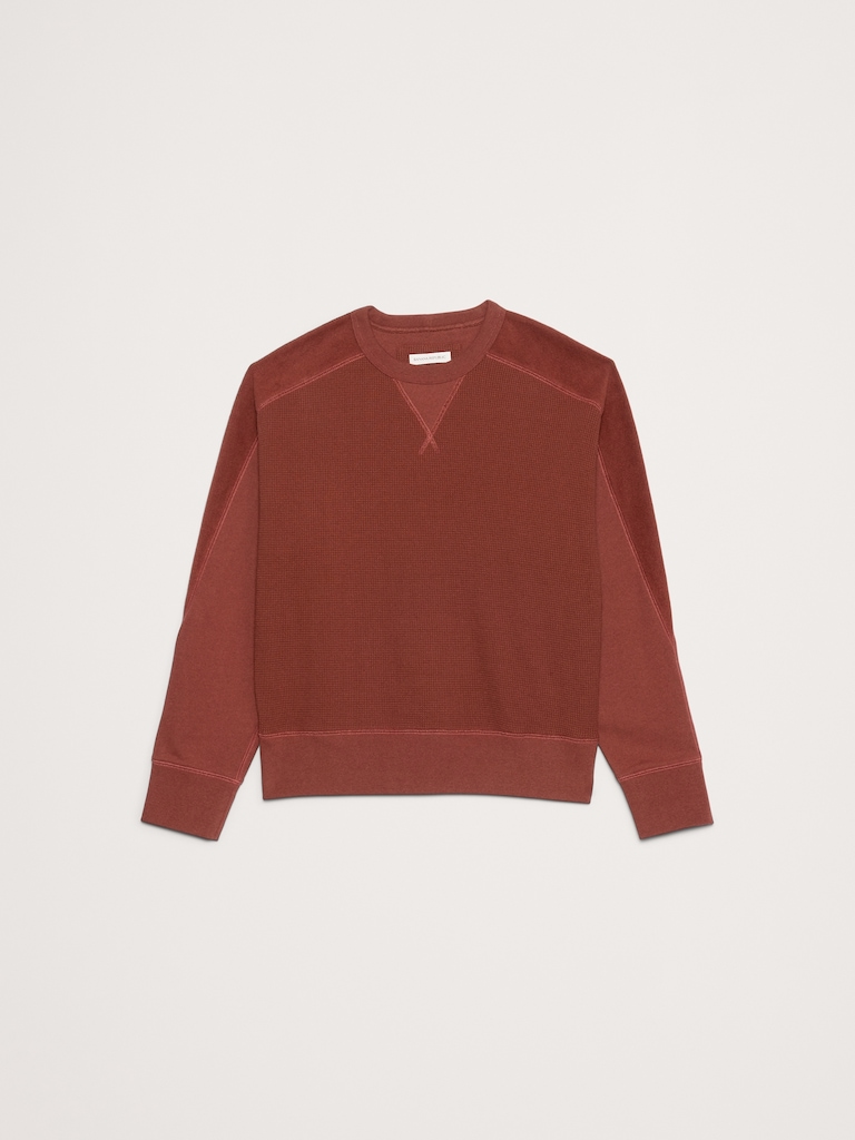 Patchwork Crew-Neck Sweatshirt