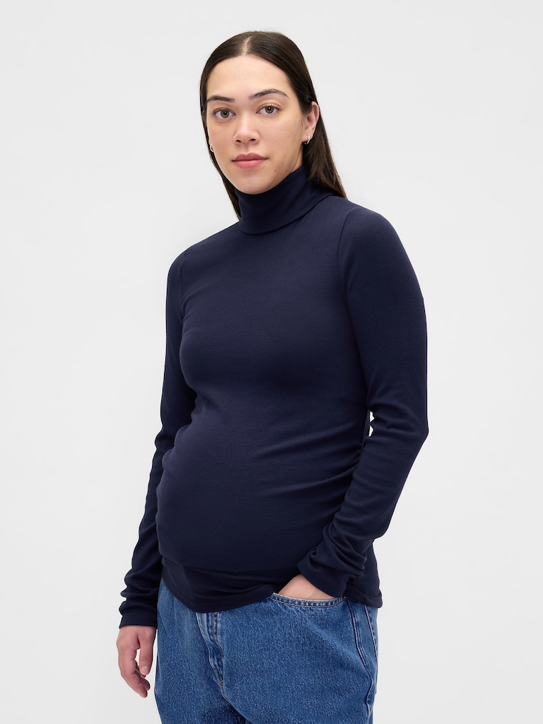 Maternity Modern Turtleneck Shirt