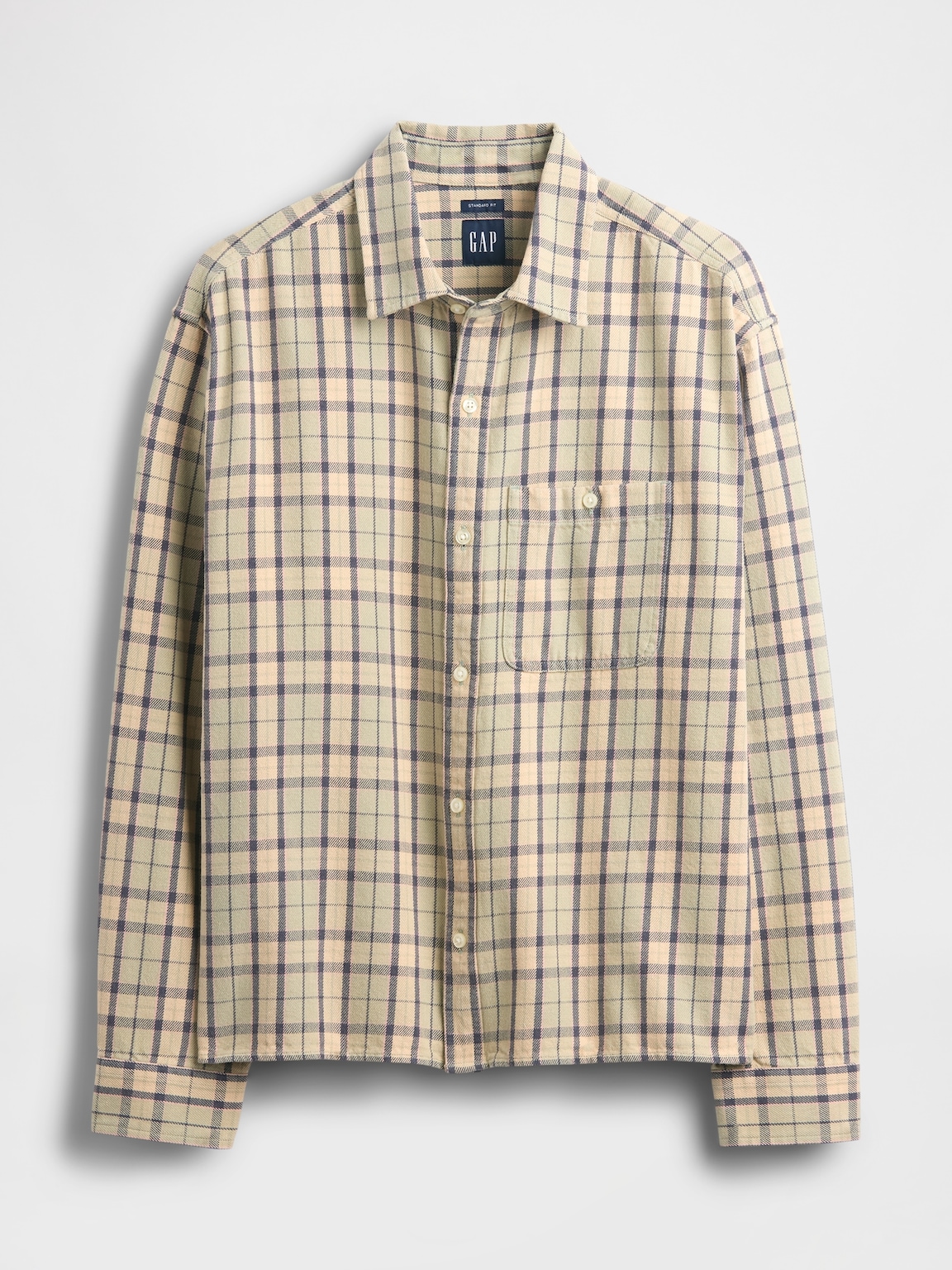 Twill Straight-Hem Shirt