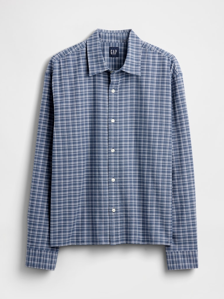 Relaxed Straight-Hem Oxford Shirt