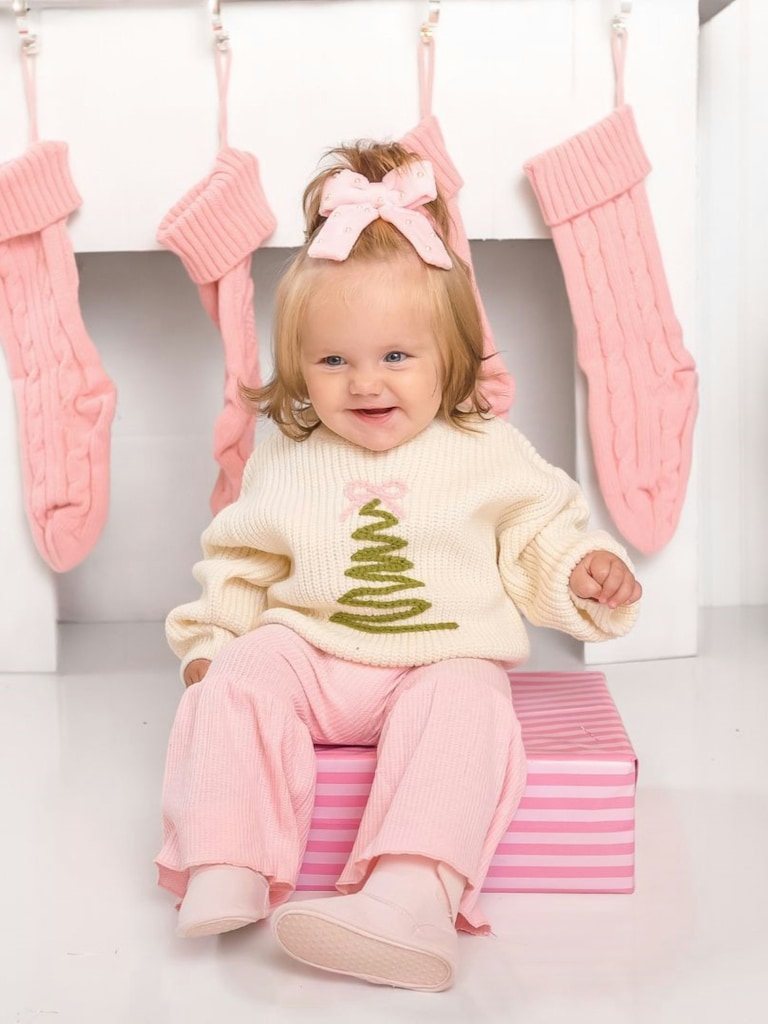 Sweet Wink Coquette Christmas Tree Knit Sweater