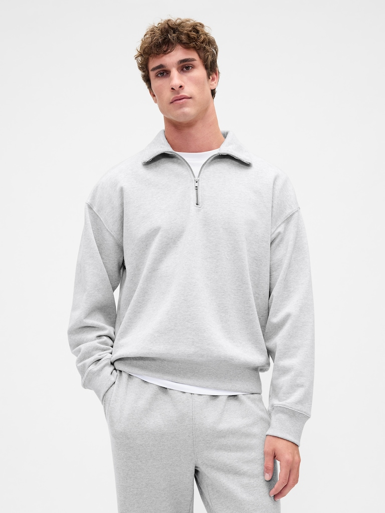 Heavyweight Oversized Quarter-Zip Pullover