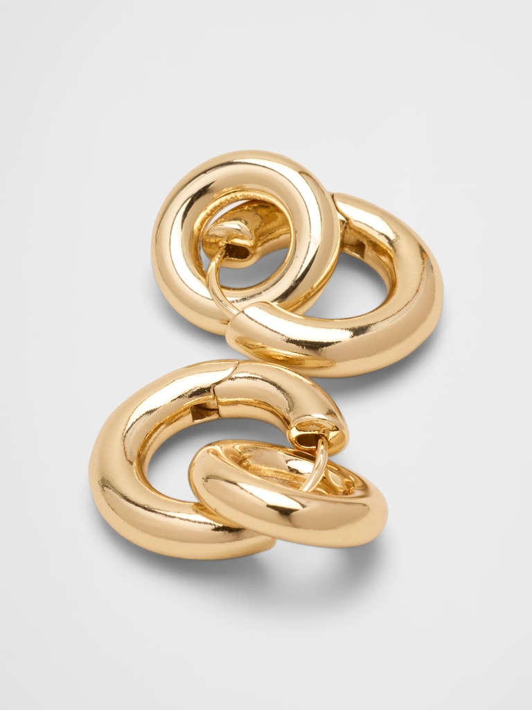 2 In 1 Double Hoop Earrings