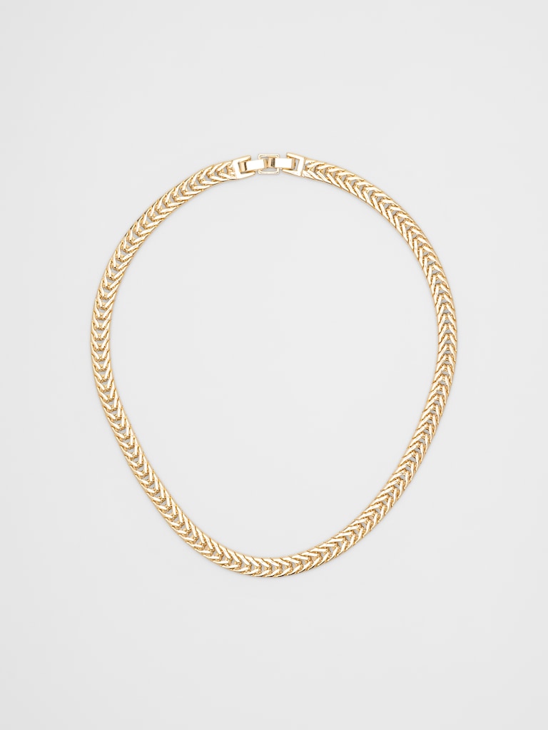 Modern Herringbone Necklace