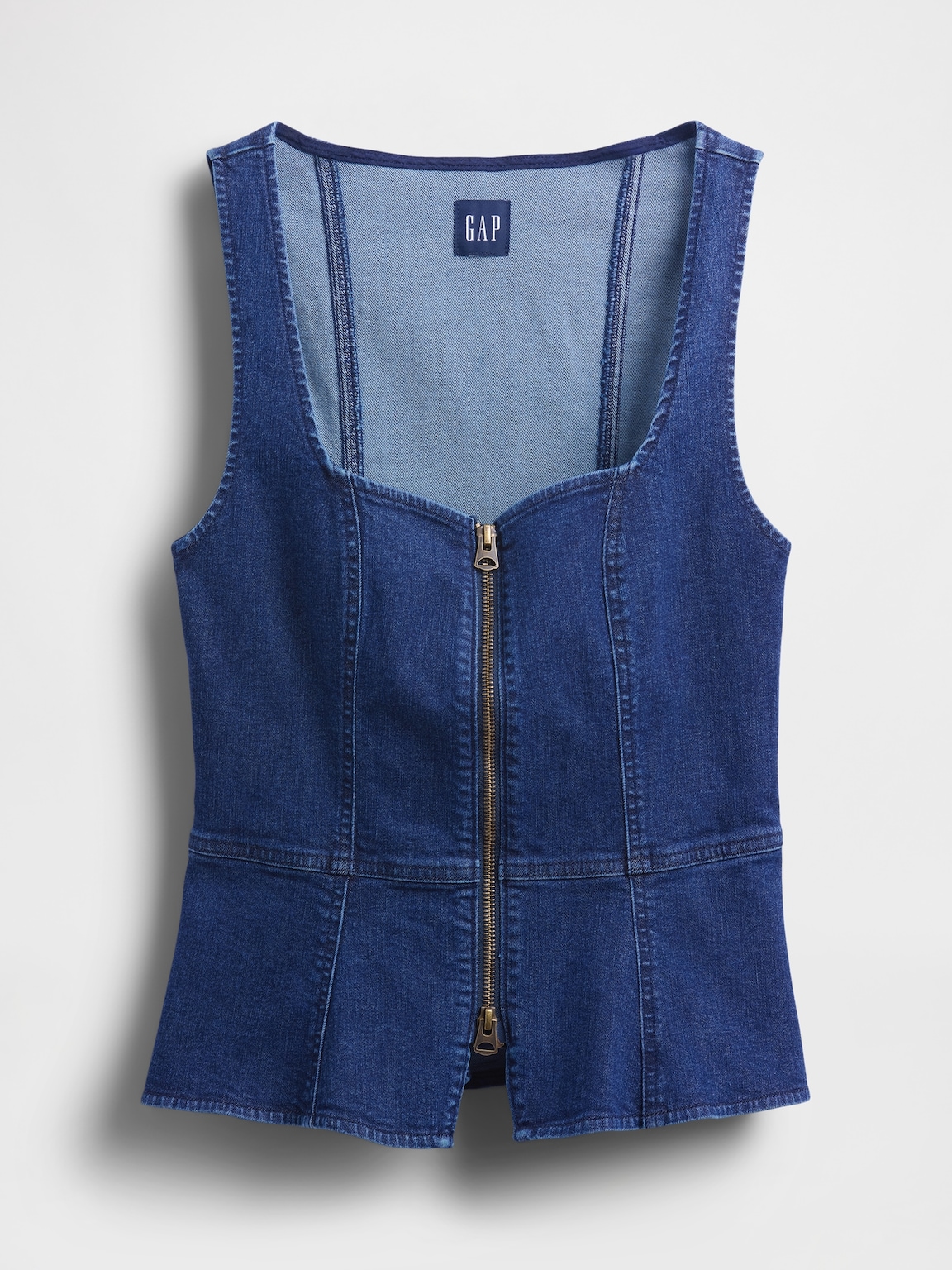 Denim Zip Vest