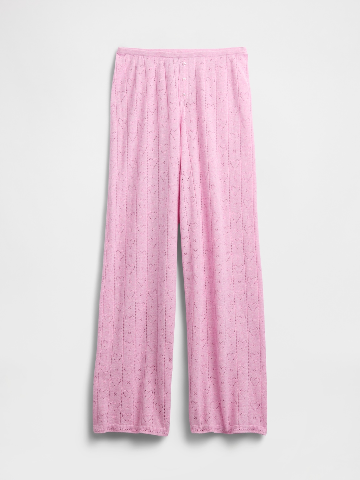 Lightweight CashSoft Pointelle Heart PJ Pants