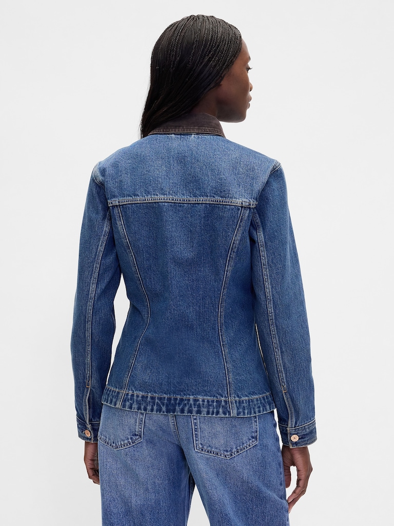 Fitted Longline Denim Jacket