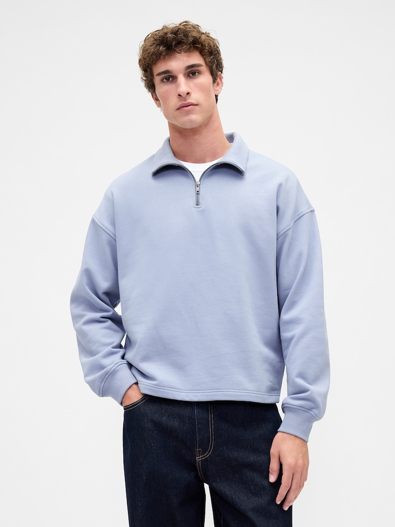 Heavyweight Oversized Half-Zip Pullover