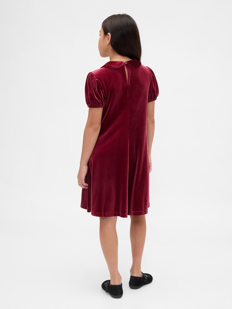 Kids Velvet Bow Dress