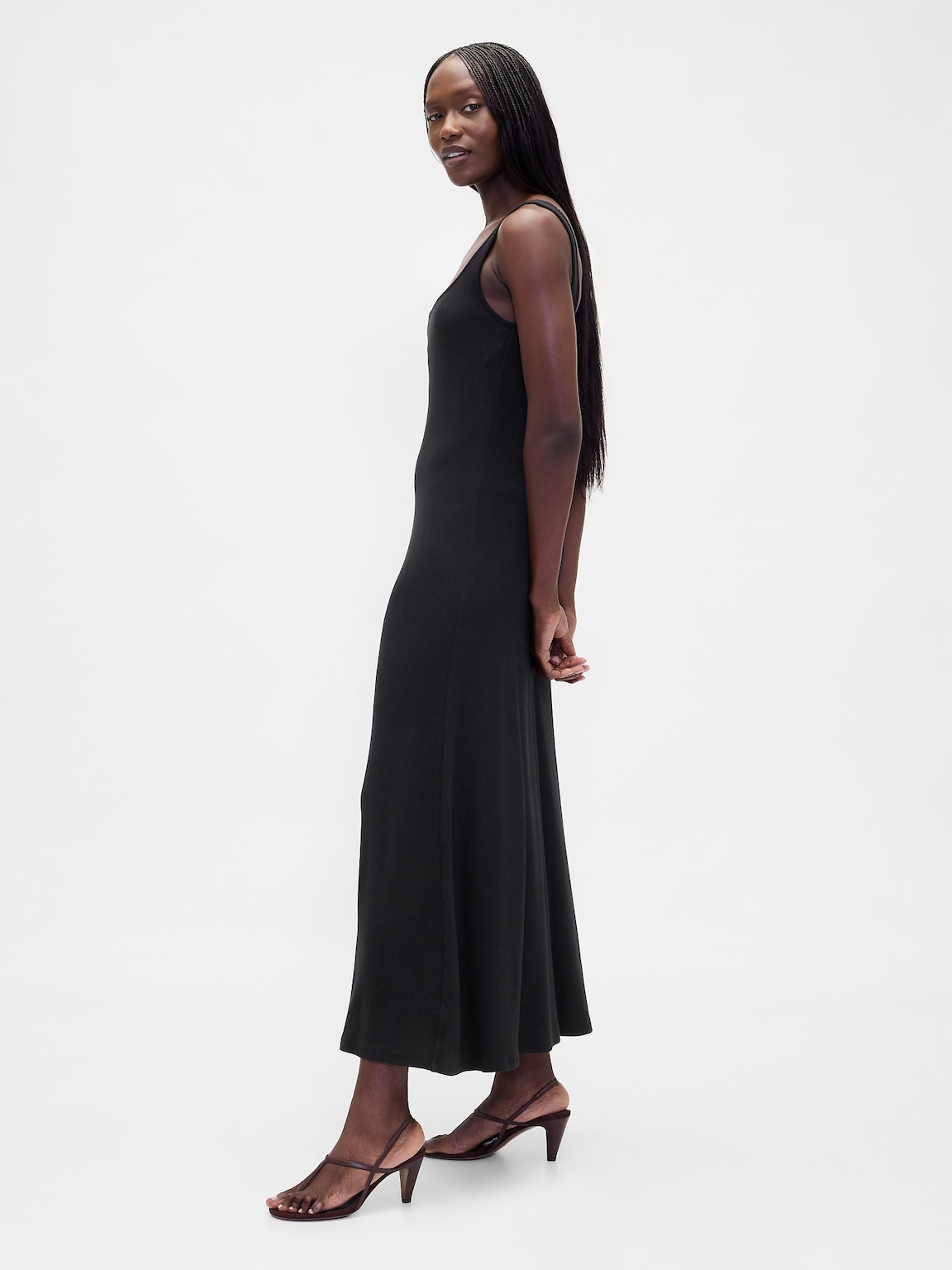 Modern Square-Neck Maxi Dress