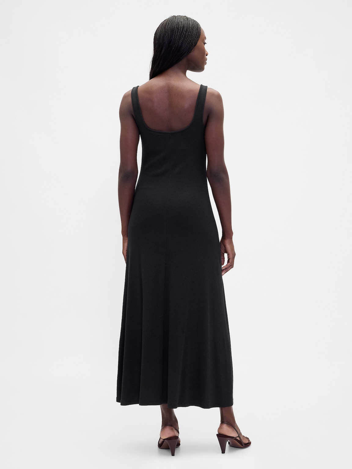 Modern Square-Neck Maxi Dress