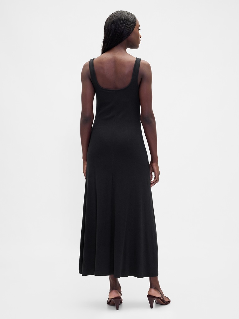 Modern Square-Neck Maxi Dress