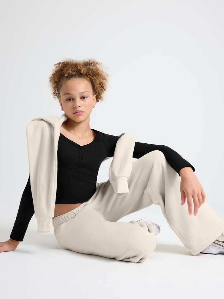 Athleta Girl All Day Wide Leg Fleece Pant
