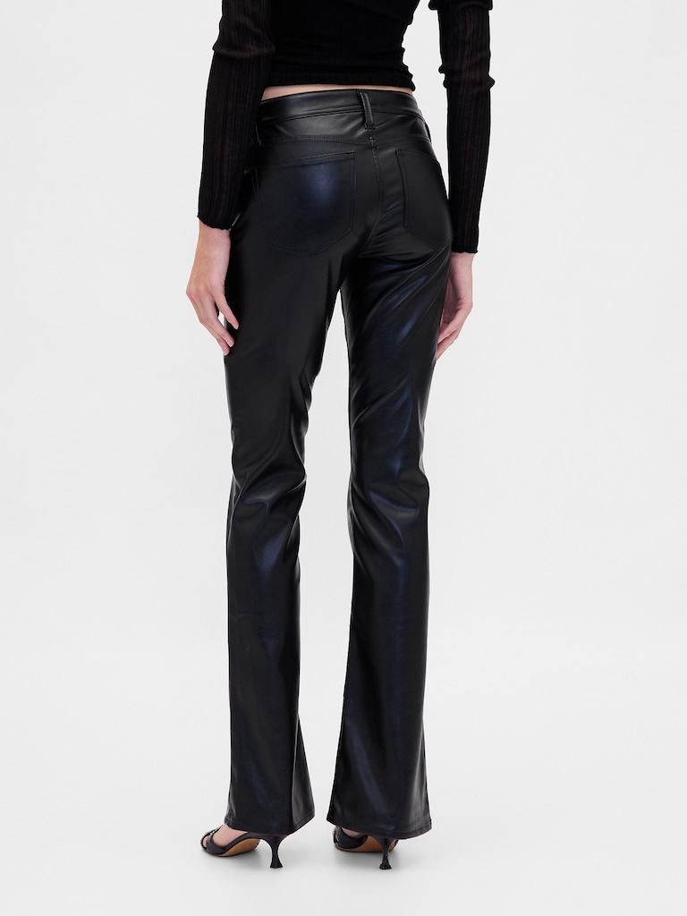 Low Rise Recycled Vegan Leather Long & Lean Pants
