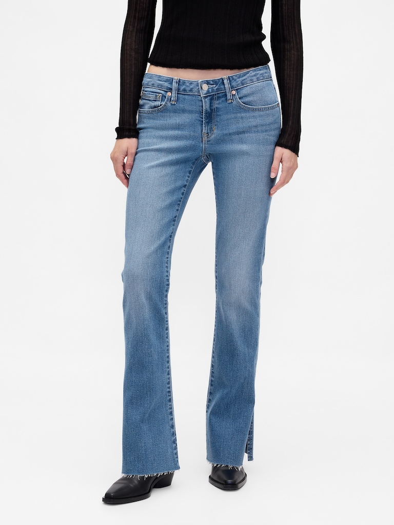 Low Rise Long & Lean Split-Hem Jeans