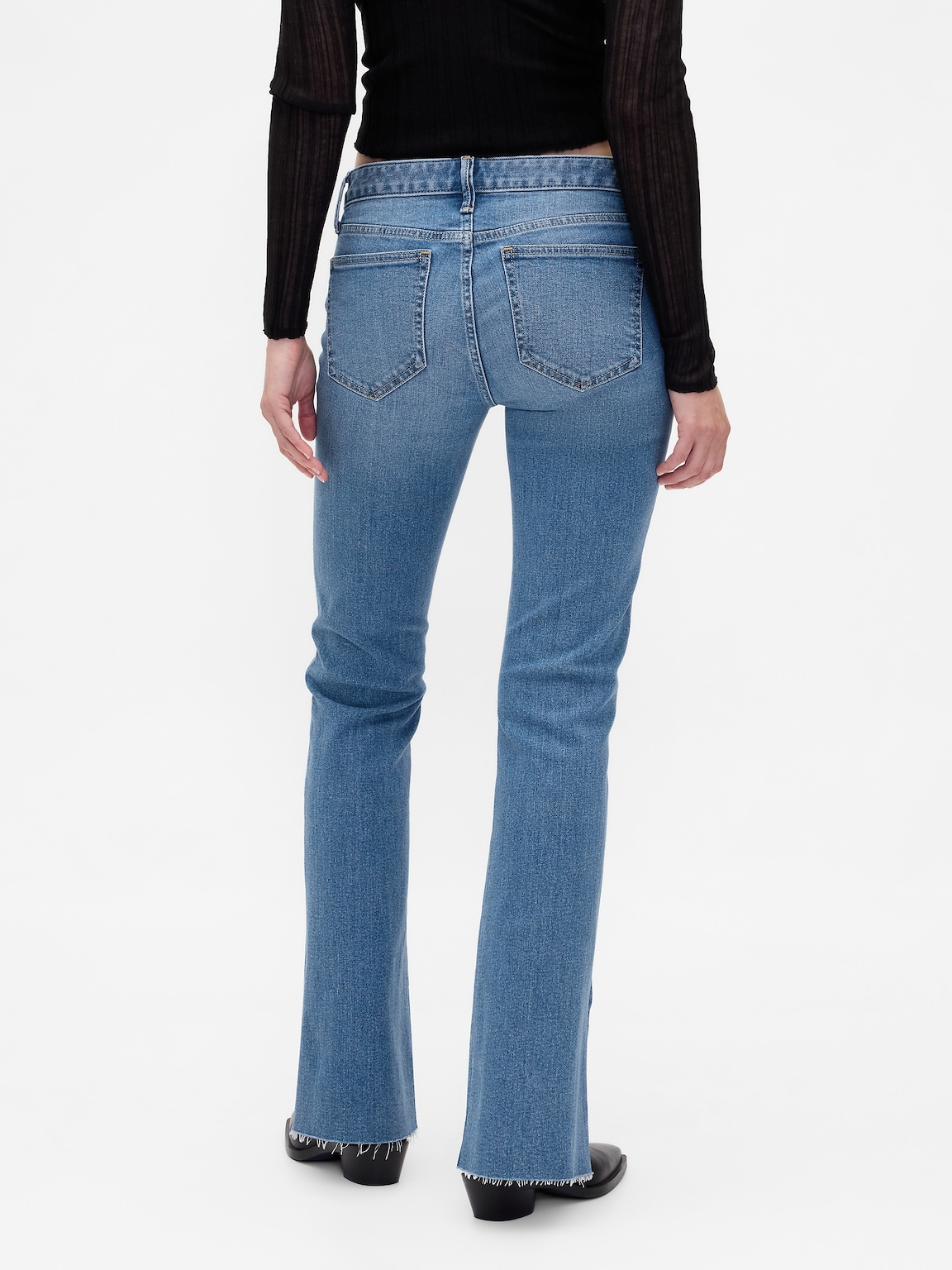 Low Rise Long & Lean Split-Hem Jeans