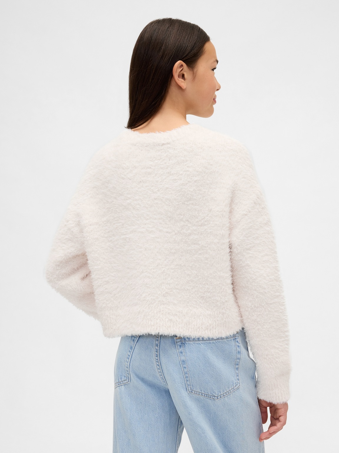 Kids Eyelash Crewneck Sweater