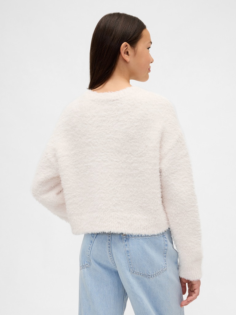 Kids Eyelash Crewneck Sweater