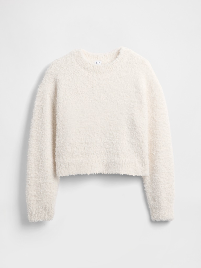 Kids Eyelash Crewneck Sweater
