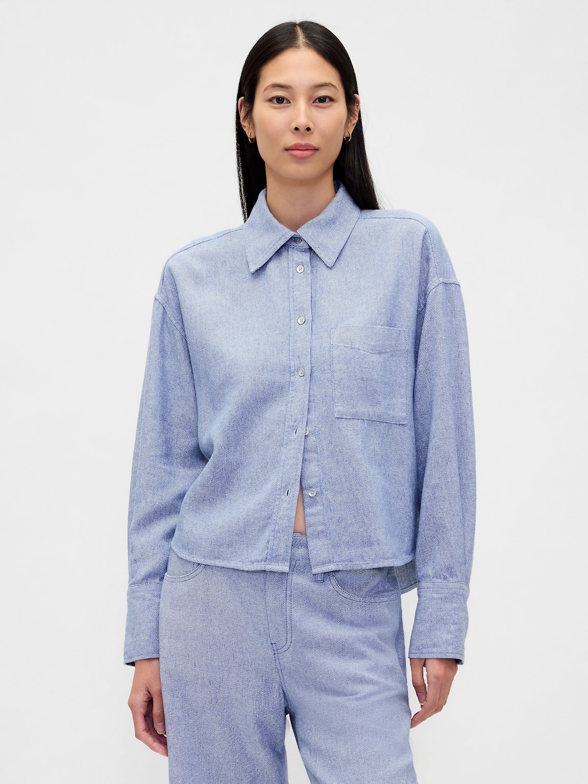 Linen-Cotton Oversized Shirt