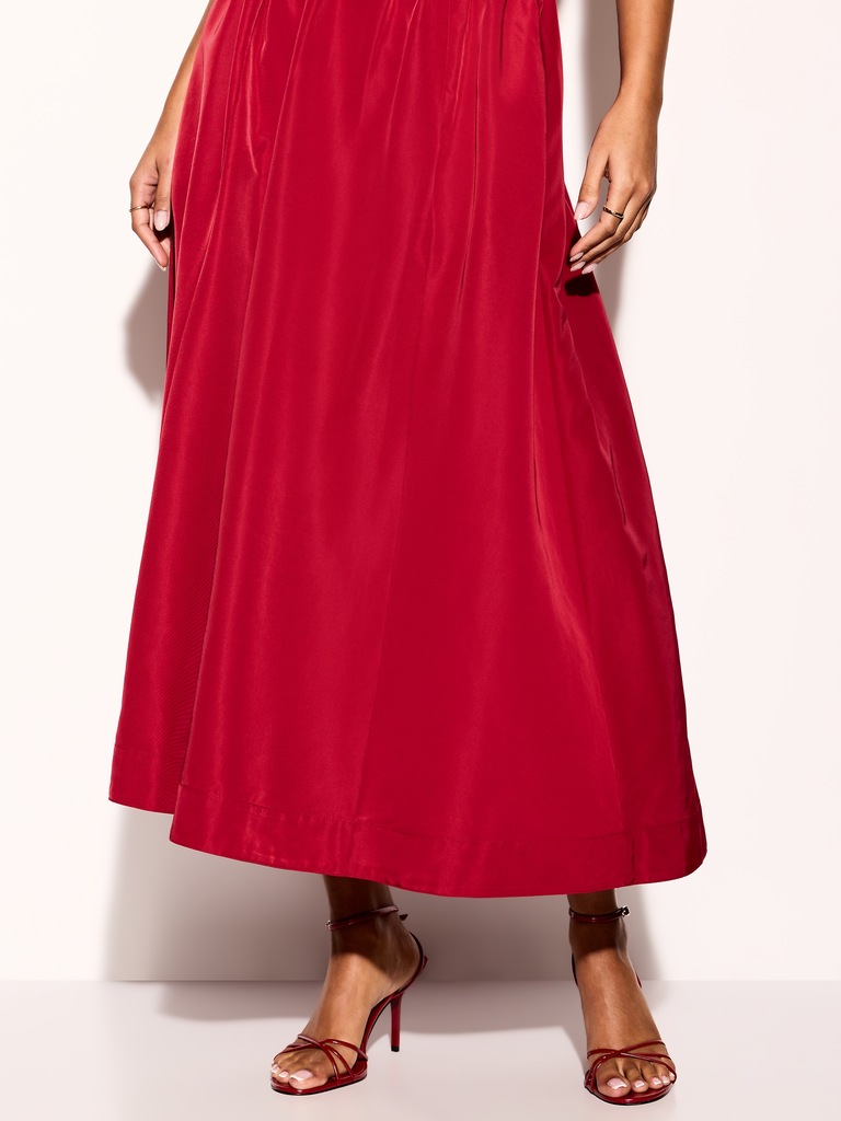 The Occasion by Old Navy High-Waisted Taffeta Midi Skirt