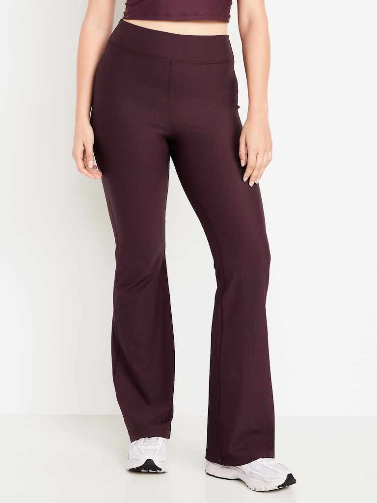 Extra High-Waisted PowerSoft Rib Flare Leggings