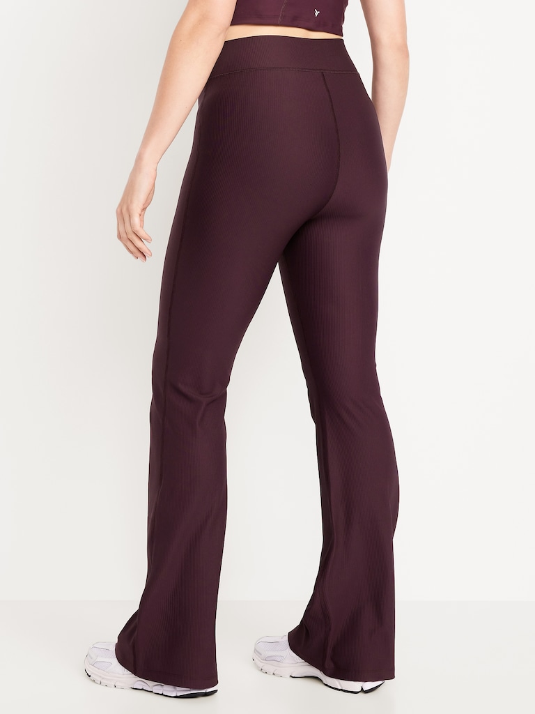 Extra High-Waisted PowerSoft Rib Flare Leggings