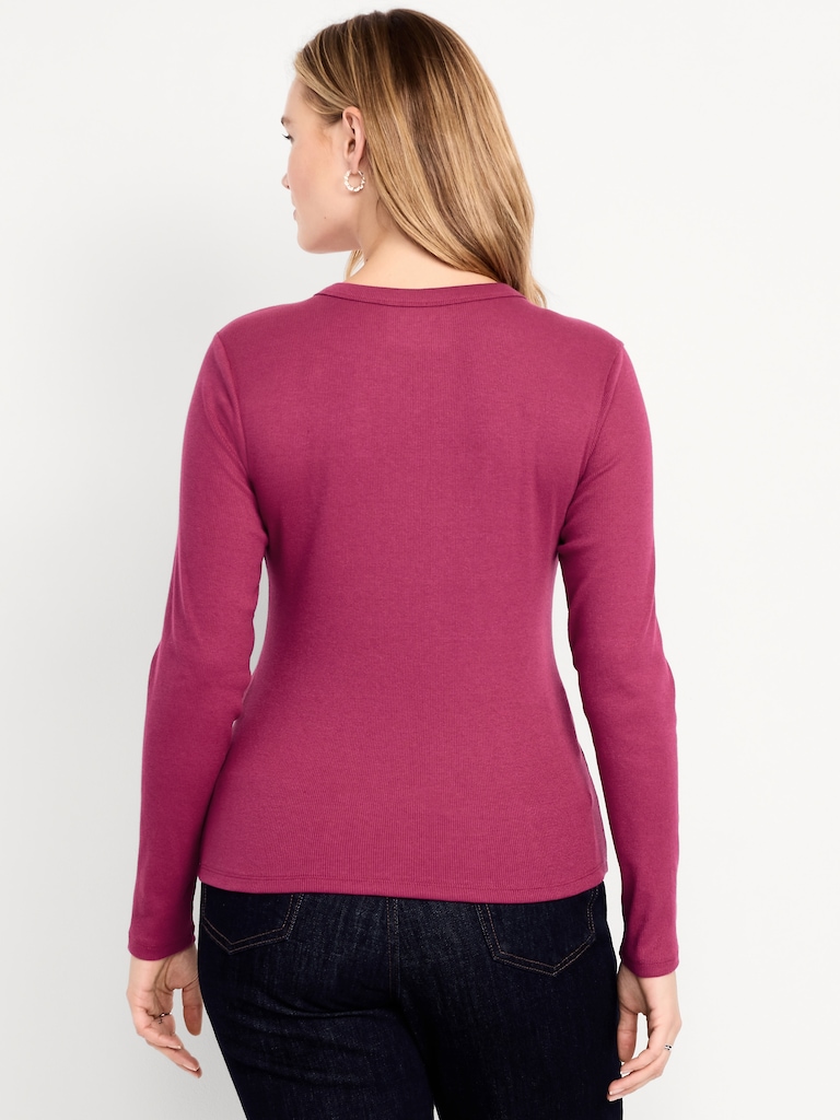 Snug Long-Sleeve Crew-Neck T-Shirt