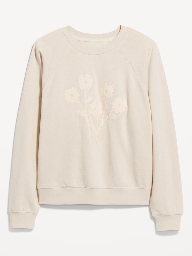 Oversized Graphic Raglan Sweatshirt