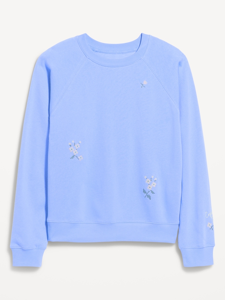 Oversized Graphic Raglan Sweatshirt