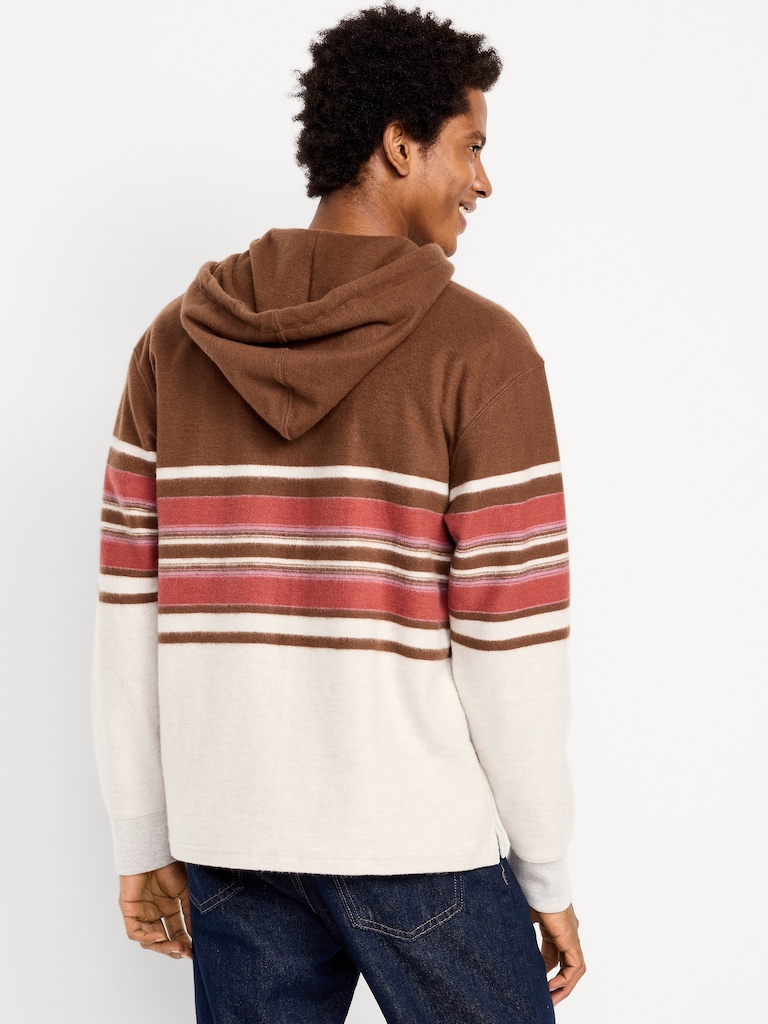 Plush Rugby Pullover Hoodie