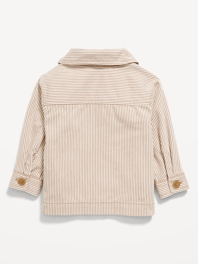 Striped Twill Shacket for Baby