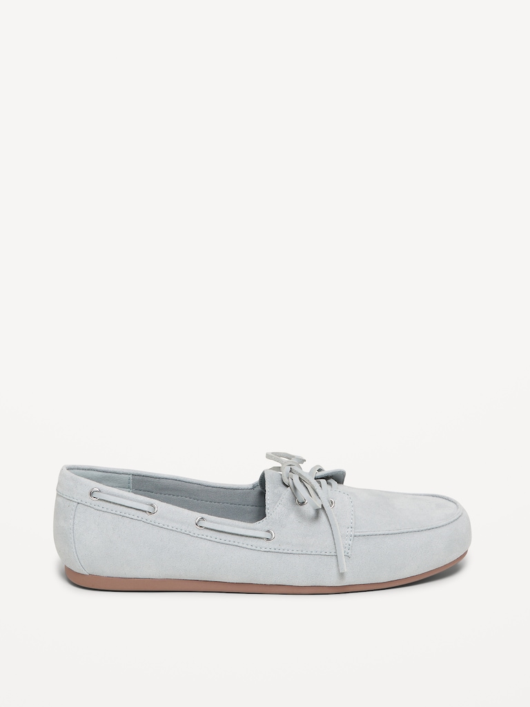 Faux-Suede Boat Shoes for Women
