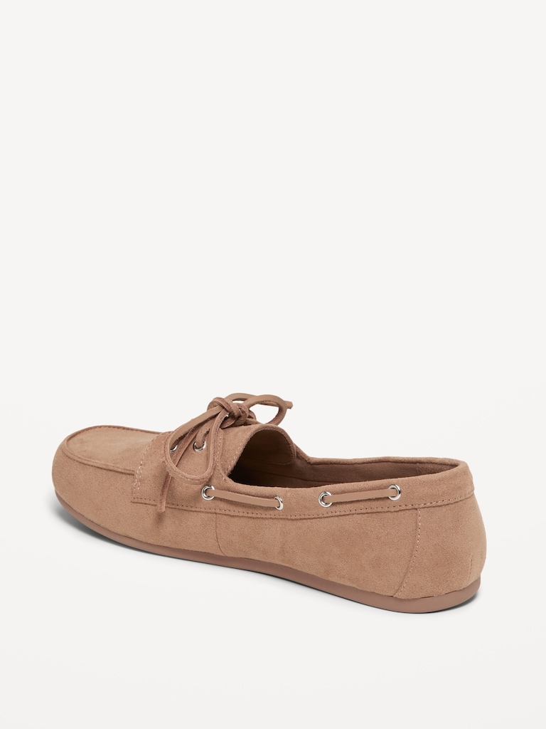 Faux-Suede Boat Shoes for Women